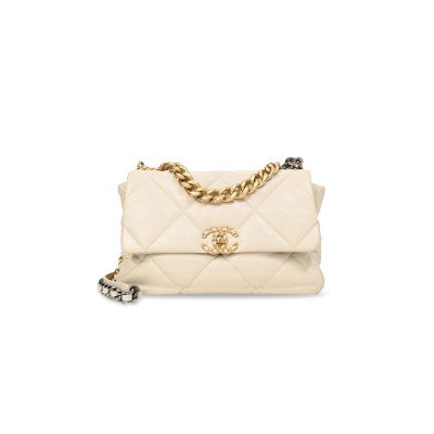 CHANEL MASTER 19 BAG MEDIUM CHAIN FLIP APRICOT AS1161 (30*20*10cm)